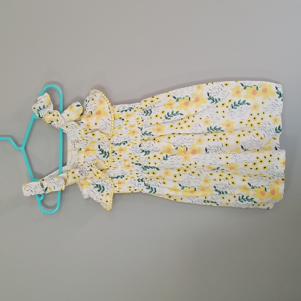 Cute Dress with yellow flowers 100% cotton